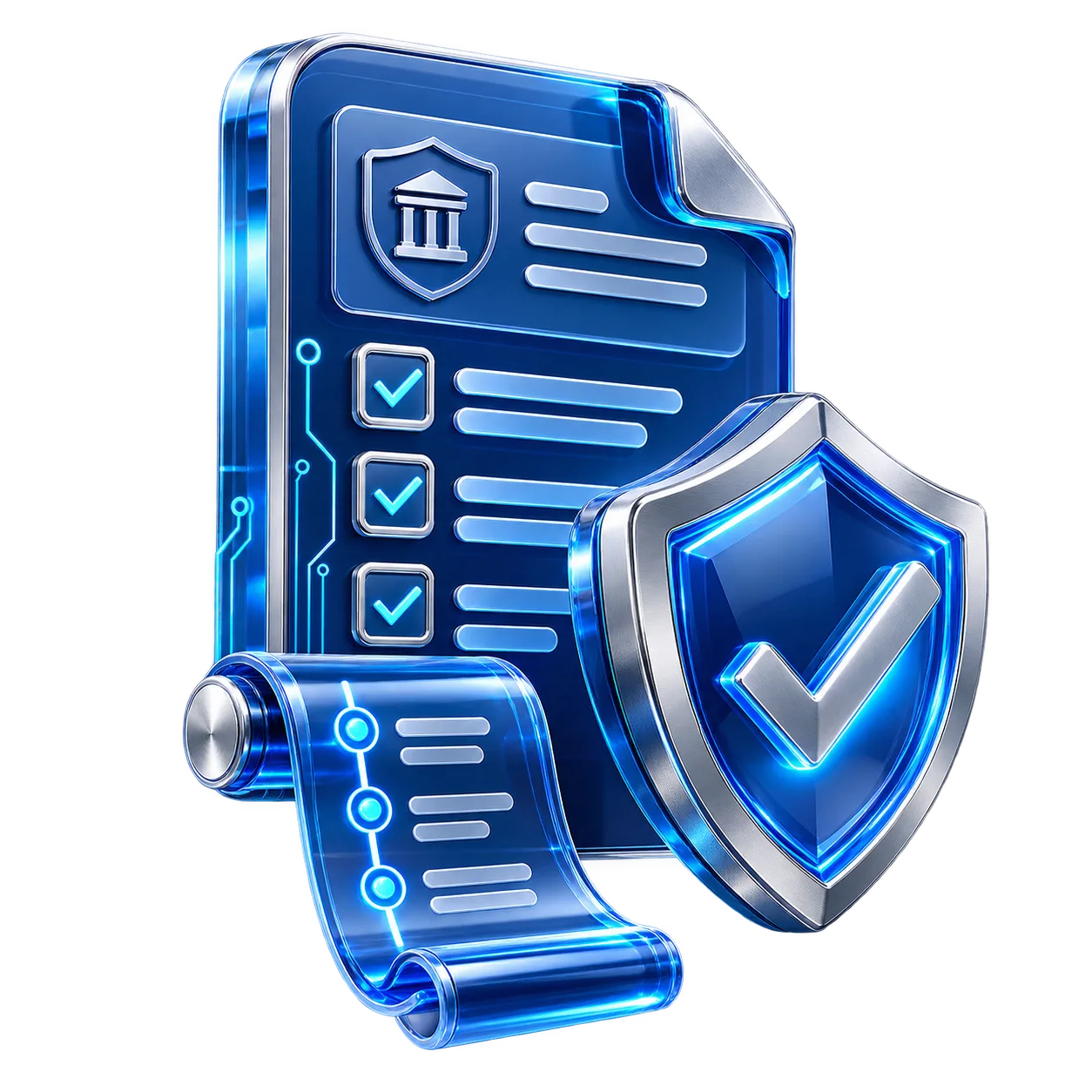 Decorative IDSSPL banking technology illustration