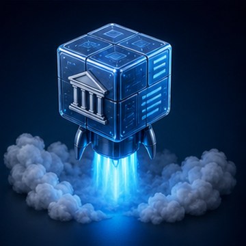 Decorative IDSSPL banking technology illustration