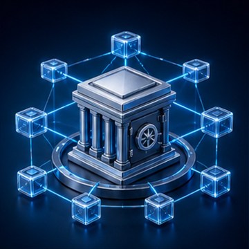 Decorative IDSSPL banking technology illustration