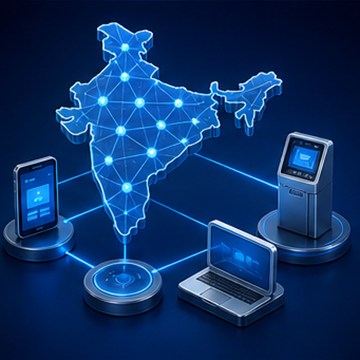 Decorative IDSSPL banking technology illustration