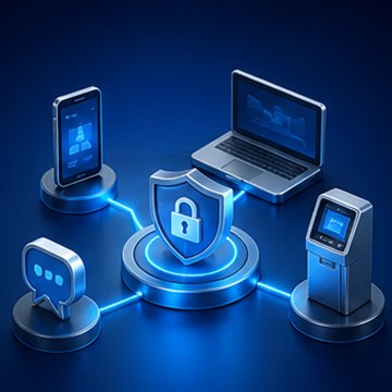 Decorative IDSSPL banking technology illustration