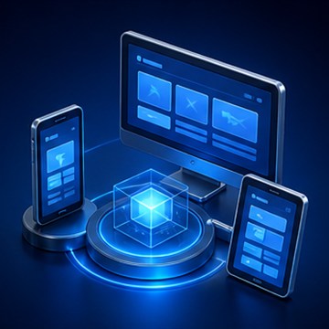 Decorative IDSSPL banking technology illustration