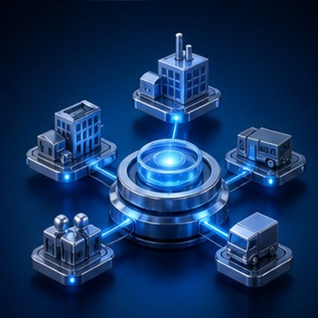 Decorative IDSSPL banking technology illustration