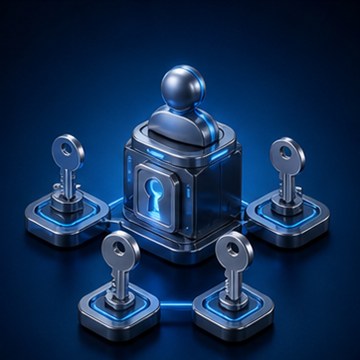 Decorative IDSSPL banking technology illustration