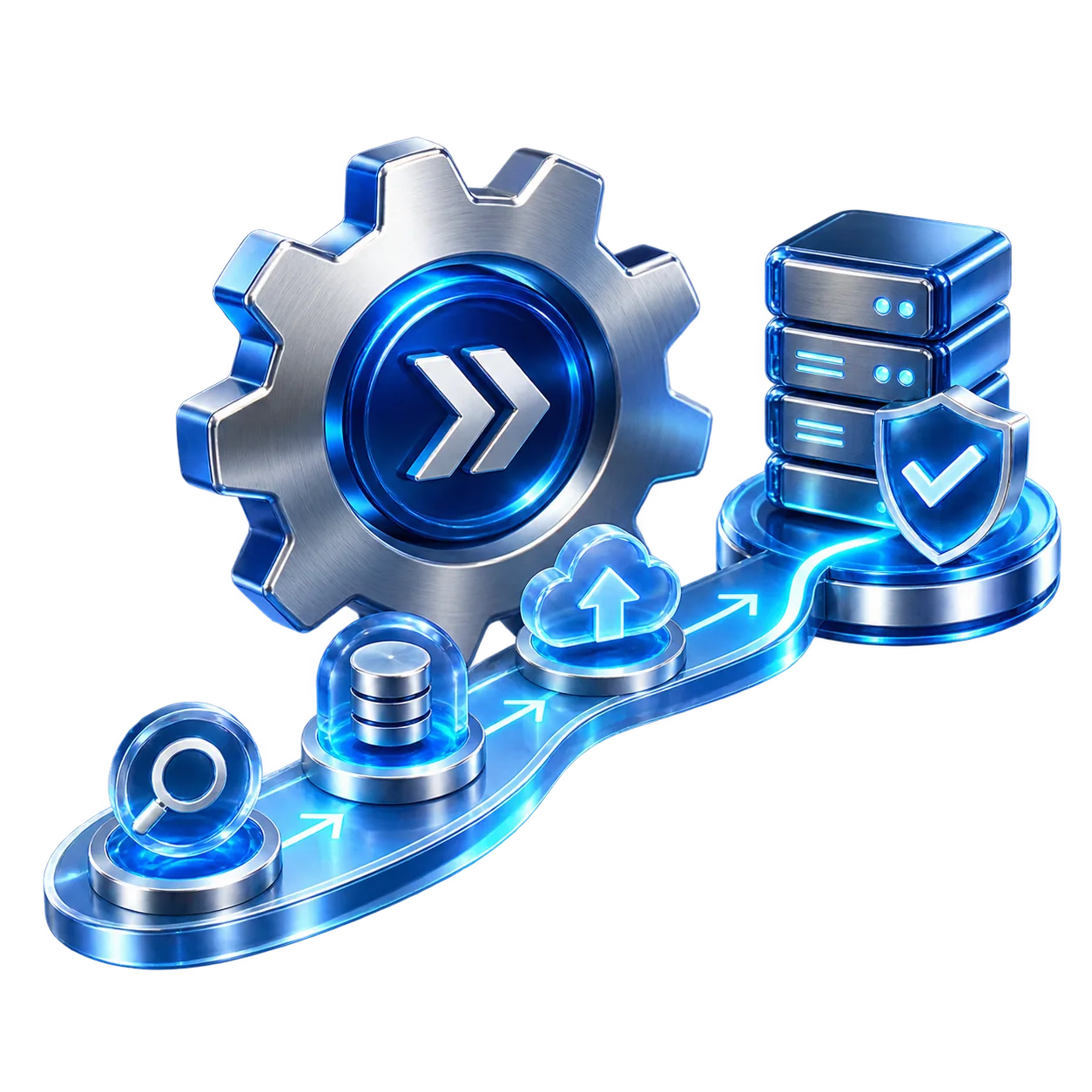 Decorative IDSSPL banking technology illustration