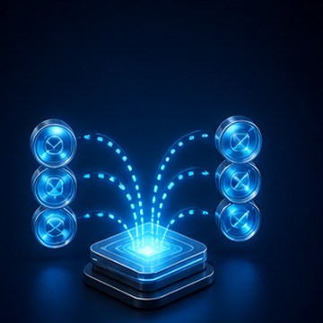 Decorative IDSSPL banking technology illustration